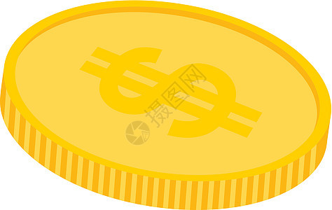 金金硬币元素设计财富计算机图形背景图片
