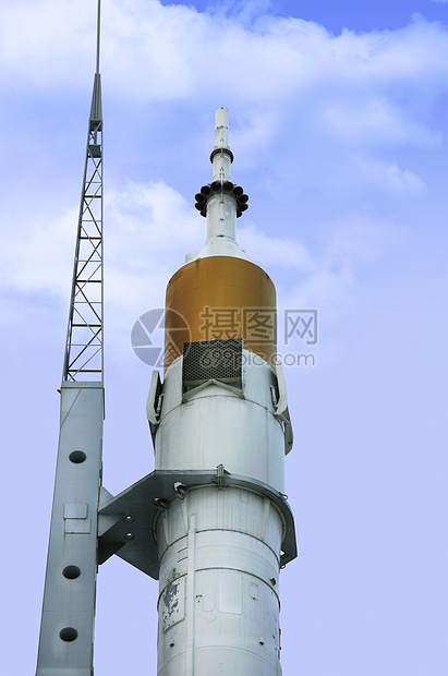 空间火箭飞船倒数太空探索飞行航班星际航天蓝色宇宙白色图片