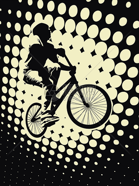 摩托车棕褐色热情黑色插图运动小轮车自行车运动员头盔勇气图片