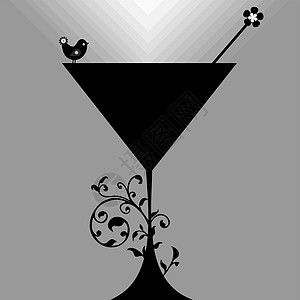 鸡尾酒古董酒精插图庆典卡片酒杯绘画乐趣酒吧玻璃图片