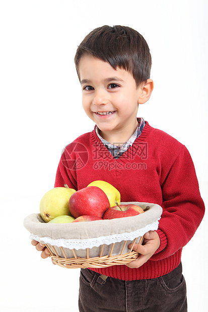 儿童带来篮子水果孩子们食物营养男生男性孩子白色饮食童年橙子图片