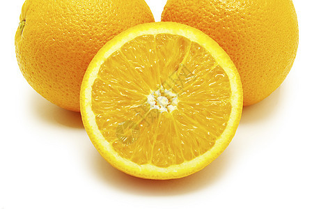 橙色果汁橙子水果食物白色图片