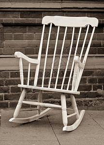 白色摇椅的可爱的单色图像背景图片