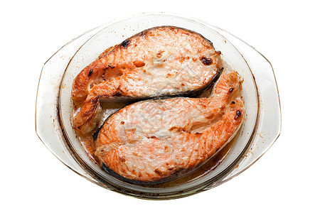 鲑鱼鳟鱼牛扒盘子盐水美食红鱼鱼片炙烤食物餐厅图片