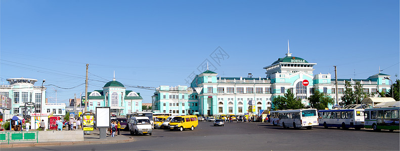 俄罗斯奥姆斯克火车站全景图片