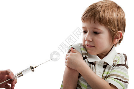 Syringe 注射儿童男生疫苗疼痛孩子手臂肩膀卫生抗生素流感医院图片