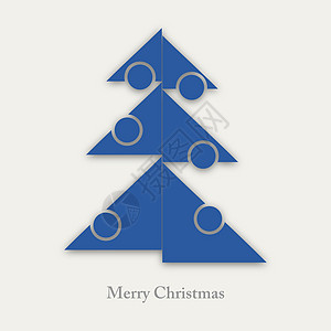 圣诞树艺术创造力插图新年概念卡片图片