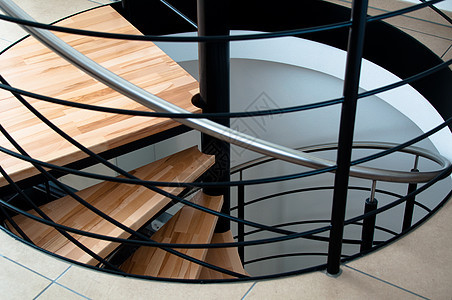 螺旋楼梯曲线入口木头建筑学扶手建筑金属栏杆地面圆圈图片