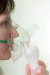 吸入遮罩眼睛医院疾病母亲保健鼻音面具呼吸女性服务图片