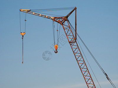 建筑起重机电缆绳索繁荣天空机械吊装韧性螺栓工程机器图片