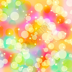 色彩多彩的抽象背景墙纸庆典闪光派对季节性粉色气泡黄色圆圈彩虹图片