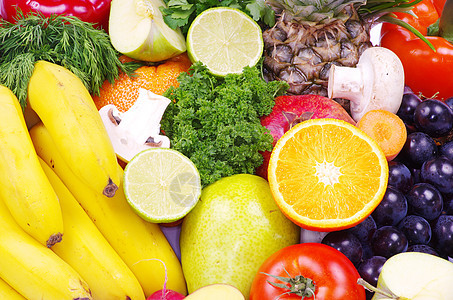 蔬菜和水果生产市场茄子椰子营养橙子土豆洋葱食物胡椒图片