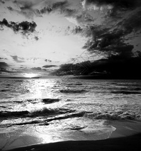 海 海太阳晴天反射天空日光日落气候阳光橙子海浪图片