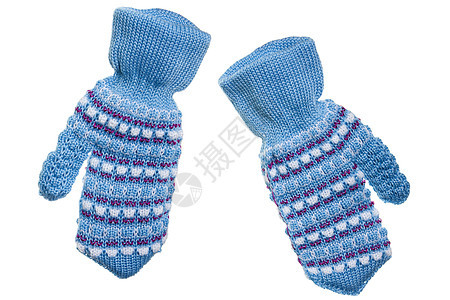 棉衣服天气羊毛针织蓝色孩子棉布拇指毛皮工艺纺织品图片