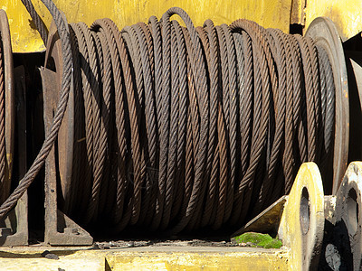 钢绳力量细绳黑色电缆螺旋线圈框架对角线机器工程图片