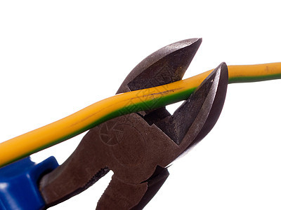 电线切割器金属工作扳手宏观机械技术力量电工工人电缆图片
