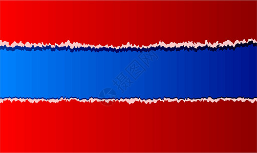 矢量撕纸横幅框架边界差距插图空白休息水平红色阴影图片