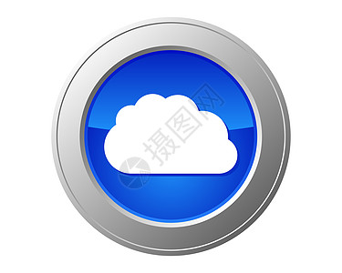 云计算按钮圆形网络插图电脑网站蓝色互联网背景图片
