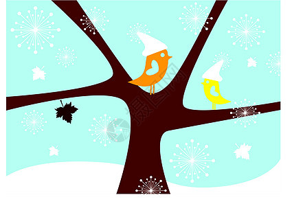 冬鸟雪花夫妻天气翅膀星星友谊水晶家庭季节帽子图片
