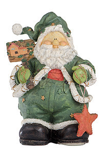陶瓷圣诞老人展示制品星星绿色庆典礼物上帝宗教父亲红色图片