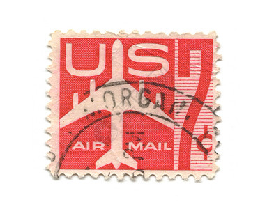 美国的旧邮邮票收藏品邮戳邮件集电极邮政邮差红色邮资图片