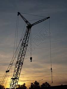 建筑起重机红色电缆职业工程采摘生长吊装机器机械建筑学图片
