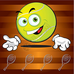 有趣的微笑网球图片