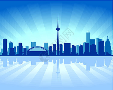 多伦多天线海岸蓝色城市日落假期景观旅行天空摩天大楼建筑图片