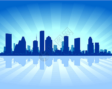 休斯敦天线假期城市摩天大楼反射支撑插图海岸市中心商业景观图片