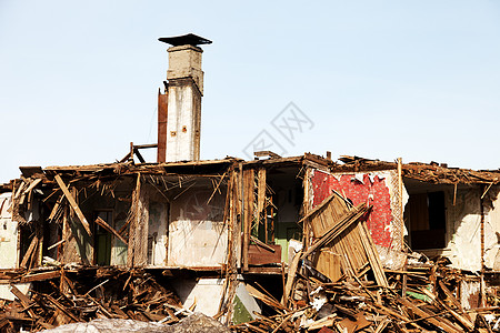 被毁坏的房屋地震气候天气事故保险住宅废墟情况悲剧危险图片