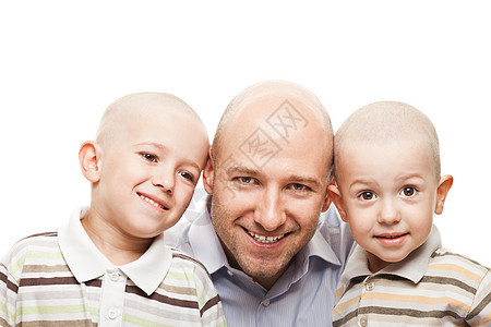 父亲和子孙幸福男生秃头兄弟父母男性脱发男人后代保健图片