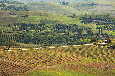 意大利北部皮德蒙特的山丘和葡萄园农场乡村游客土地旅行假期农村爬坡农家村庄图片