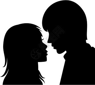 青年男女的病媒夫妻白色男人女孩女士曲线黑色头发男性女性设计图片
