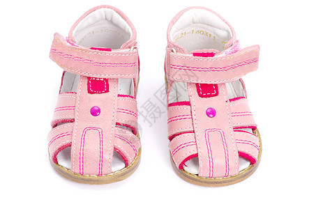 粉粉色凉鞋通风带子女孩教育橡皮鞋类衣服童年青年拖鞋图片