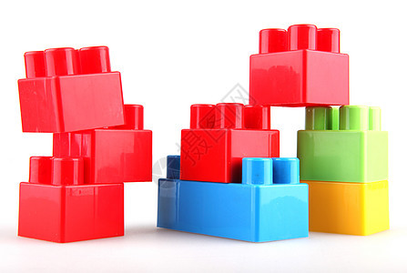 塑料构件游戏黄色建造立方体红色绿色蓝色盒子白色建筑图片