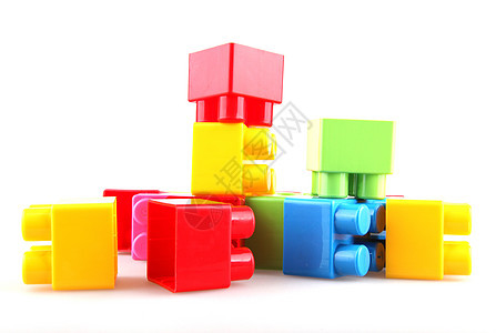 塑料构件团体积木童年游戏教育建筑学习水平玩具红色图片
