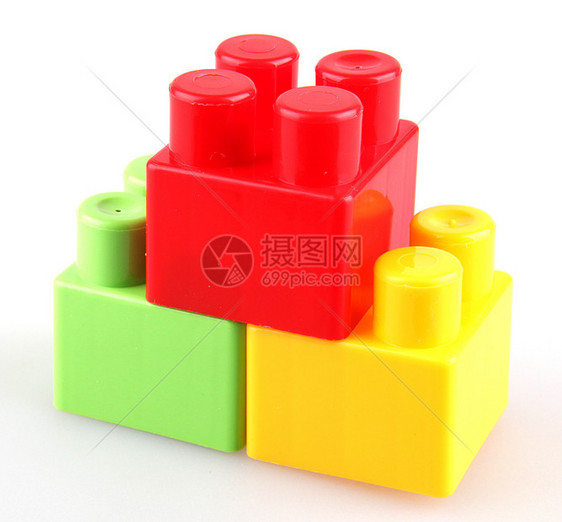 塑料构件工作室黄色建筑童年游戏闲暇红色立方体蓝色建造图片