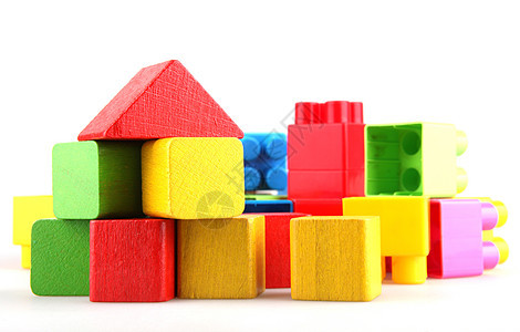 塑料构件闲暇黄色水平孩子立方体玩具团体乐趣建筑教育图片