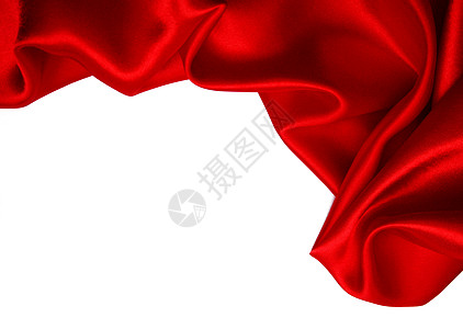 平滑的红丝绸背景材料热情布料红色柔软度曲线奢华纺织品织物投标背景