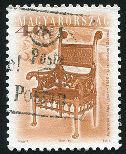 古董椅艺术椅子木头装饰明信片邮戳工艺海豹邮票扶手椅图片