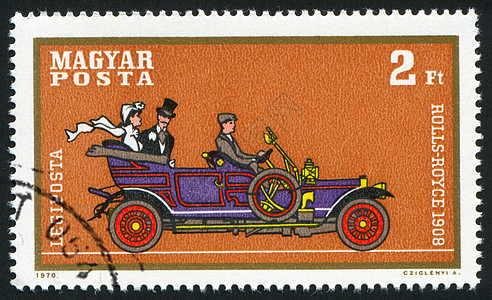 Daimler汽车历史机器驾驶海豹集邮邮戳邮件车轮信封运输图片
