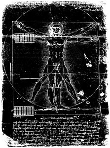 维特鲁维人正方形场地建筑学艺术金属身体解剖学生物学绘画男人图片