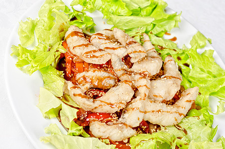 烧烤的肉营养食物饮食美食海鲜壁球盘子鱼片餐厅蔬菜图片