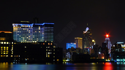 澳门夜幕天空地标城市繁荣商业建筑学市中心旅游蓝色反射图片
