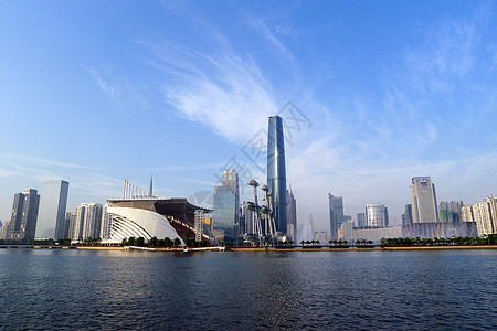 中国广州地平线港口摩天大楼旅行天空城市交通运输中心建筑图片