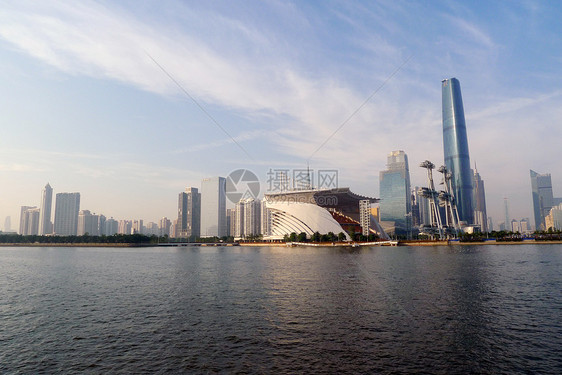 中国广州办公室建筑交通公寓反射地标景观天际全景城市图片