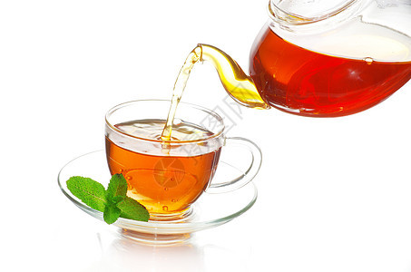 茶茶杯液体概念绿色玻璃水平红色一杯茶橙子茶壶棕色图片