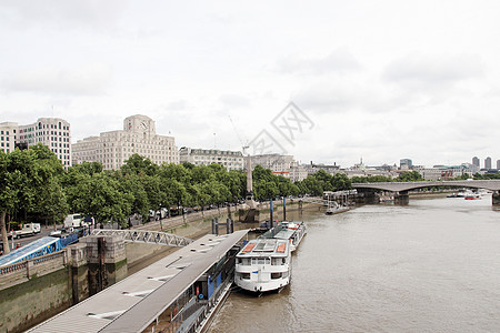 伦敦泰晤士河王国英语全景图片