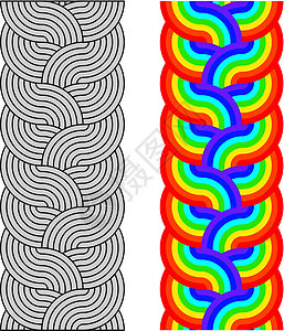 矢量装饰 - 单色和彩虹图片