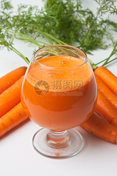 胡萝卜和胡萝卜汁农业美食树叶玻璃蔬菜饮食活力补品福利果汁图片